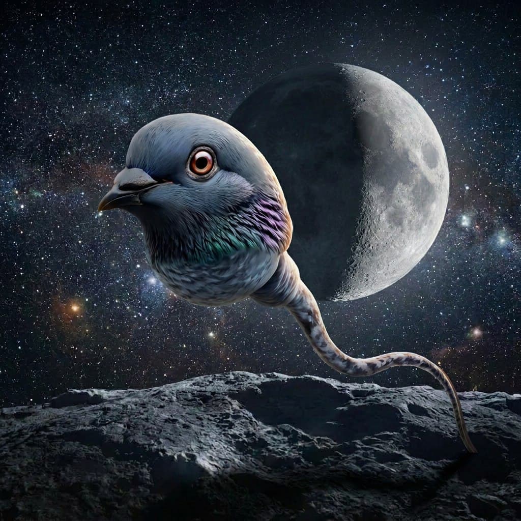 The moon against a deep field of stars.